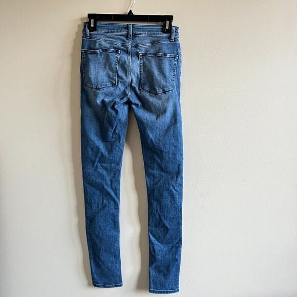 NEW ASOS Mid Waisted Slim Distressed Jeans Blue Womens Size W28 x L32 - Picture 4 of 7